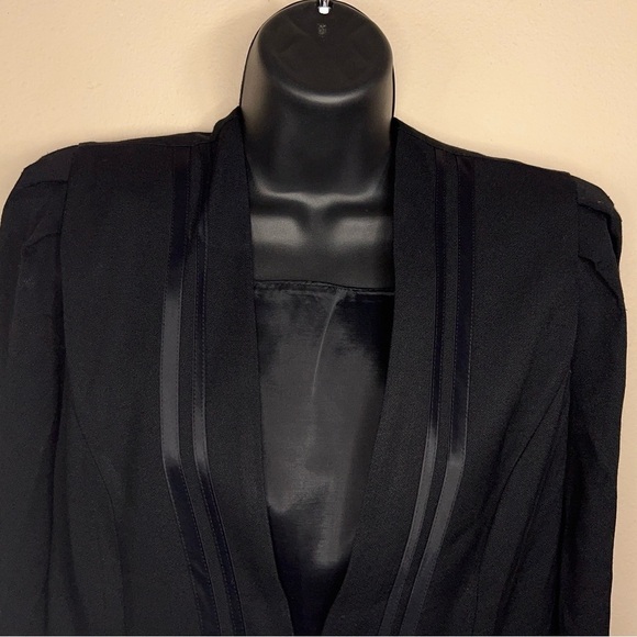 VINTAGE MICHAEL BLAKE 8 PETITE BLACK BLAZER TOP BLOUSE LONG SLEEVE - Picture 3 of 11